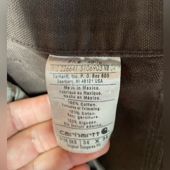 Carhartt Original Fit Work Pants Paint Splattered - Picture 5 of 6